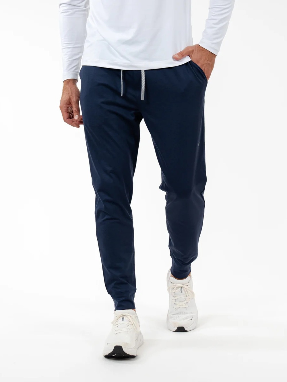 RHOBACK Sprint Performance Jogger Pants Heather Fleet Navy Men’s Size Large